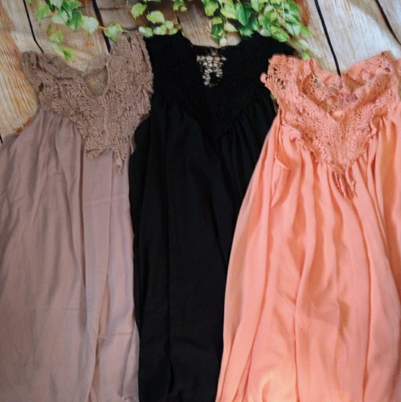 Dresses & Skirts - Sexy Crochet & Chiffon 👗firm $15 each